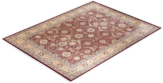 Traditional Mogul Red Wool Area Rug 9' 2" x 12' 1" - Solo Rugs