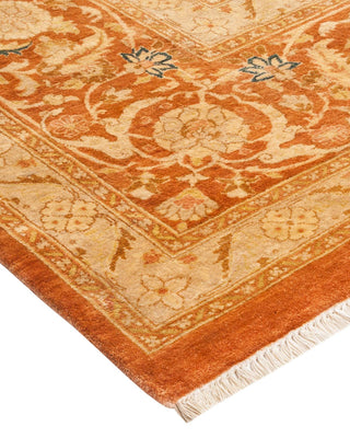 Traditional Mogul Brown Wool Area Rug 10' 2" x 13' 8" - Solo Rugs