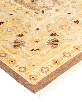 Contemporary Eclectic Brown Wool Area Rug 6' 1" x 9' 1" - Solo Rugs