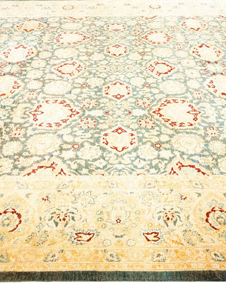 Traditional Mogul Gray Wool Area Rug 8' 3" x 10' 4" - Solo Rugs