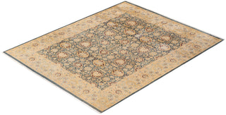 Traditional Mogul Gray Wool Area Rug 8' 3" x 10' 4" - Solo Rugs