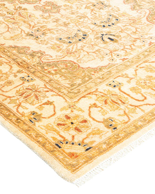 Traditional Mogul Ivory Wool Area Rug 3' 1" x 5' 7" - Solo Rugs