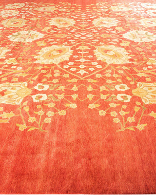Contemporary Eclectic Orange Wool Area Rug 11' 10" x 18' 2" - Solo Rugs