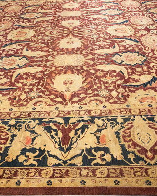 Traditional Mogul Red Wool Area Rug 12' 2" x 15' 5" - Solo Rugs