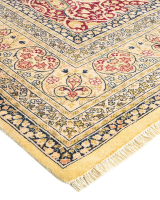 Traditional Mogul Ivory Wool Area Rug 8' 1" x 10' 9" - Solo Rugs