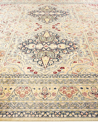 Traditional Mogul Ivory Wool Area Rug 8' 1" x 10' 9" - Solo Rugs
