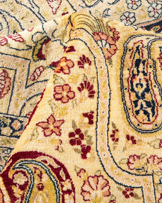 Traditional Mogul Ivory Wool Area Rug 8' 1" x 10' 9" - Solo Rugs