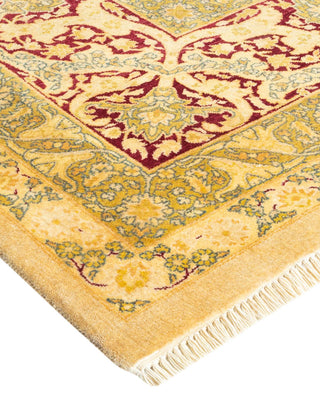 Traditional Mogul Ivory Wool Area Rug 8' 3" x 10' 6" - Solo Rugs