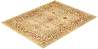 Traditional Mogul Ivory Wool Area Rug 8' 3" x 10' 6" - Solo Rugs