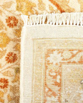 Traditional Mogul Ivory Wool Area Rug 6' 2" x 9' 4" - Solo Rugs