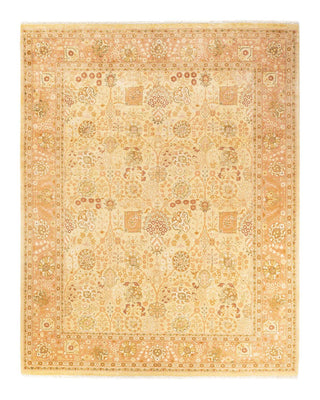 Contemporary Eclectic Ivory Wool Area Rug 8' 2" x 10' 2" - Solo Rugs