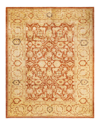 Contemporary Eclectic Brown Wool Area Rug 9' 2" x 11' 3" - Solo Rugs