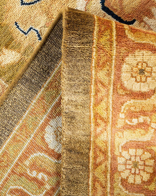 Contemporary Eclectic Green Wool Area Rug 10' 1" x 14' 0" - Solo Rugs