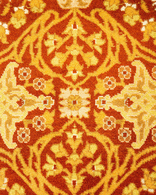 Traditional Mogul Orange Wool Area Rug 3' 1" x 5' 4" - Solo Rugs