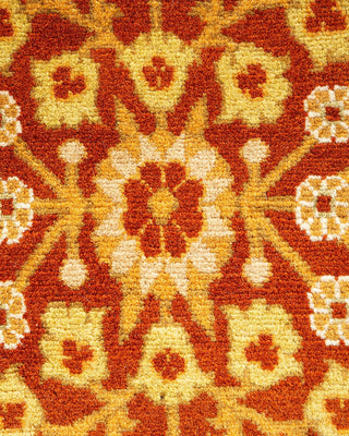 Traditional Mogul Orange Wool Area Rug 5' 1" x 8' 3" - Solo Rugs