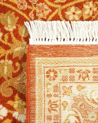 Traditional Mogul Orange Wool Area Rug 5' 1" x 8' 3" - Solo Rugs