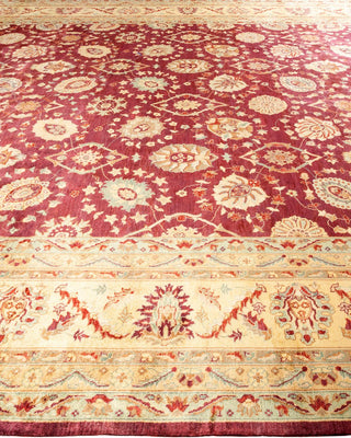 Contemporary Eclectic Red Wool Area Rug 11' 8" x 18' 2" - Solo Rugs