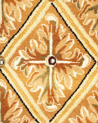 Traditional Mogul Yellow Wool Area Rug 6' 2" x 9' 1" - Solo Rugs