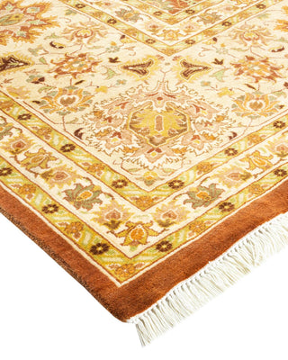 Traditional Mogul Brown Wool Area Rug 10' 0" x 14' 1" - Solo Rugs