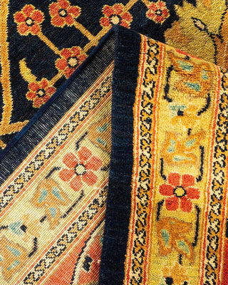 Contemporary Eclectic Blue Wool Area Rug 9' 0" x 12' 0" - Solo Rugs