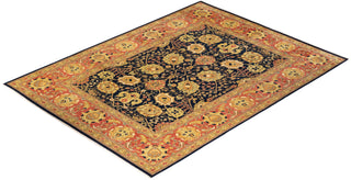 Contemporary Eclectic Blue Wool Area Rug 9' 0" x 12' 0" - Solo Rugs
