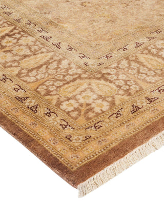 Traditional Mogul Beige Wool Area Rug 6' 2" x 9' 1" - Solo Rugs