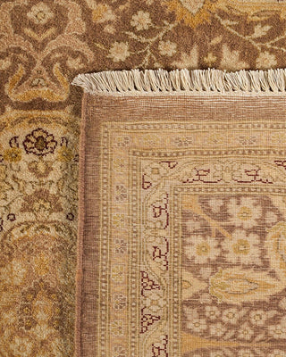 Traditional Mogul Beige Wool Area Rug 6' 2" x 9' 1" - Solo Rugs