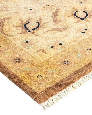 Contemporary Eclectic Brown Wool Area Rug 9' 1" x 11' 8" - Solo Rugs