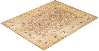 Contemporary Eclectic Brown Wool Area Rug 9' 1" x 11' 8" - Solo Rugs