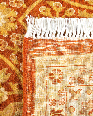 Traditional Mogul Orange Wool Area Rug 5' 3" x 8' 10" - Solo Rugs