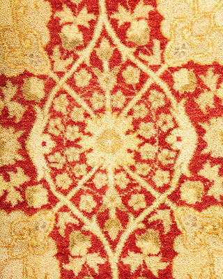 Traditional Mogul Orange Wool Area Rug 8' 2" x 10' 6" - Solo Rugs