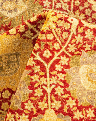 Traditional Mogul Orange Wool Area Rug 8' 2" x 10' 6" - Solo Rugs
