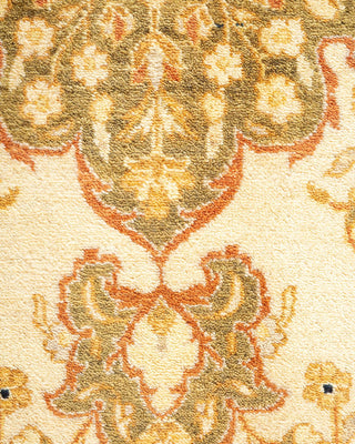 Traditional Mogul Ivory Wool Area Rug 6' 2" x 9' 0" - Solo Rugs