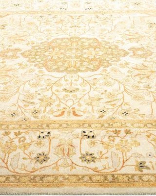 Traditional Mogul Ivory Wool Area Rug 6' 2" x 9' 0" - Solo Rugs