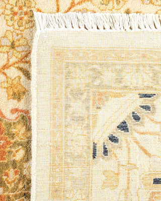 Traditional Mogul Ivory Wool Area Rug 6' 2" x 9' 0" - Solo Rugs