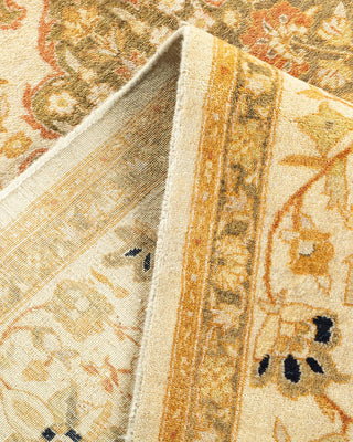 Traditional Mogul Ivory Wool Area Rug 6' 2" x 9' 0" - Solo Rugs