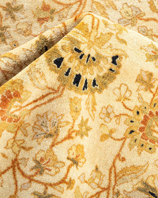 Traditional Mogul Ivory Wool Area Rug 6' 2" x 9' 0" - Solo Rugs