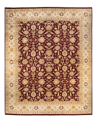 Traditional Mogul Red Wool Area Rug 12' 2" x 15' 3" - Solo Rugs