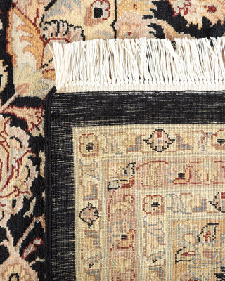 Traditional Mogul Black Wool Area Rug 9' 1" x 12' 3" - Solo Rugs
