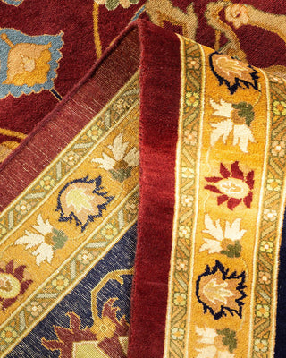Traditional Mogul Red Wool Area Rug 12' 0" x 18' 0" - Solo Rugs