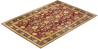 Traditional Mogul Red Wool Area Rug 12' 0" x 18' 0" - Solo Rugs
