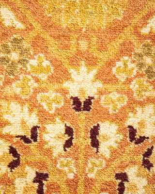 Traditional Mogul Brown Wool Area Rug 10' 2" x 13' 10" - Solo Rugs
