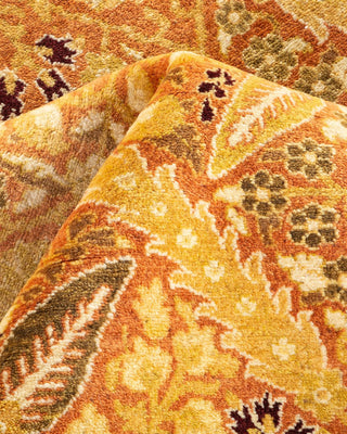 Traditional Mogul Brown Wool Area Rug 10' 2" x 13' 10" - Solo Rugs