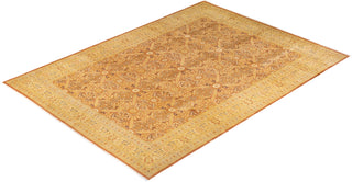 Traditional Mogul Brown Wool Area Rug 10' 2" x 13' 10" - Solo Rugs