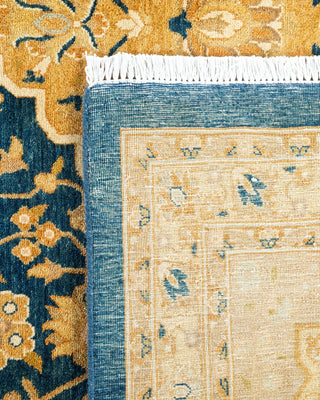 Traditional Mogul Blue Wool Area Rug 9' 3" x 15' 1" - Solo Rugs