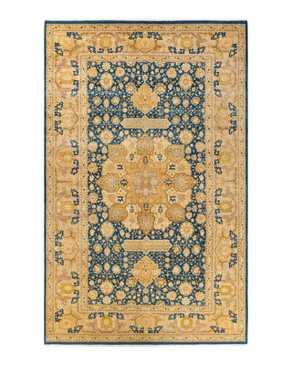 Traditional Mogul Blue Wool Runner 8' 2" x 13' 3" - Solo Rugs