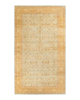 Traditional Mogul Light Blue Wool Runner 8' 2" x 14' 1" - Solo Rugs