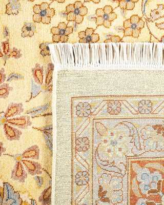Traditional Mogul Beige Wool Area Rug 9' 3" x 12' 4" - Solo Rugs