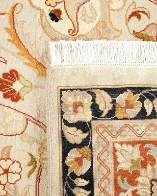 Traditional Mogul Ivory Wool Area Rug 9' 3" x 12' 3" - Solo Rugs