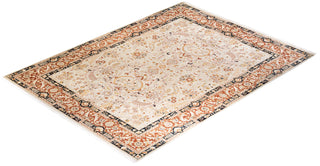 Traditional Mogul Ivory Wool Area Rug 9' 3" x 12' 3" - Solo Rugs